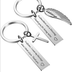New - Godparents Proposal keychains (Set of 2)